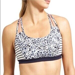 Athleta Animal Print Strappy Sports Bra Size XS